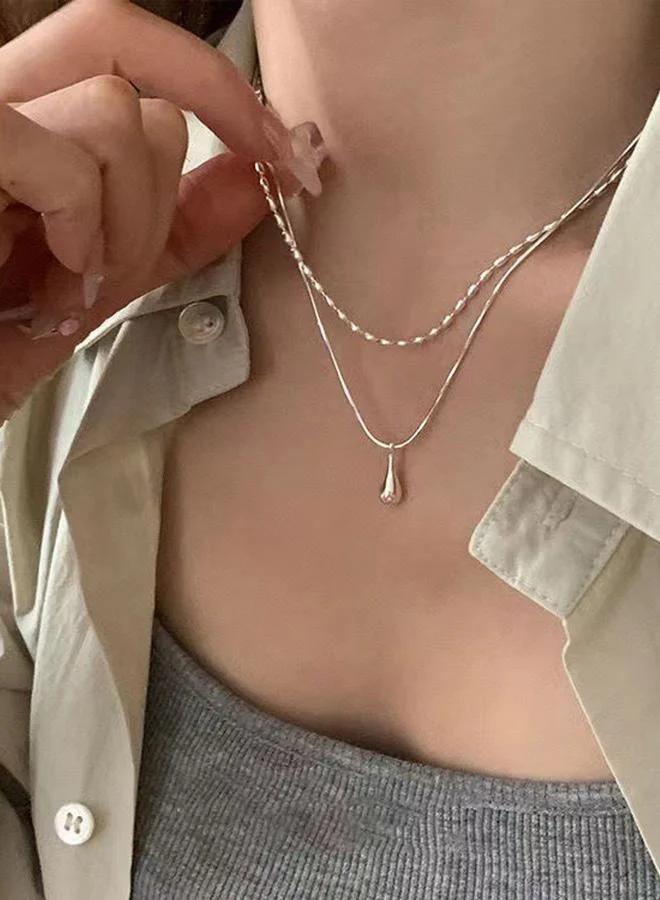 تايك تو Faux Pearl Layered Necklace
