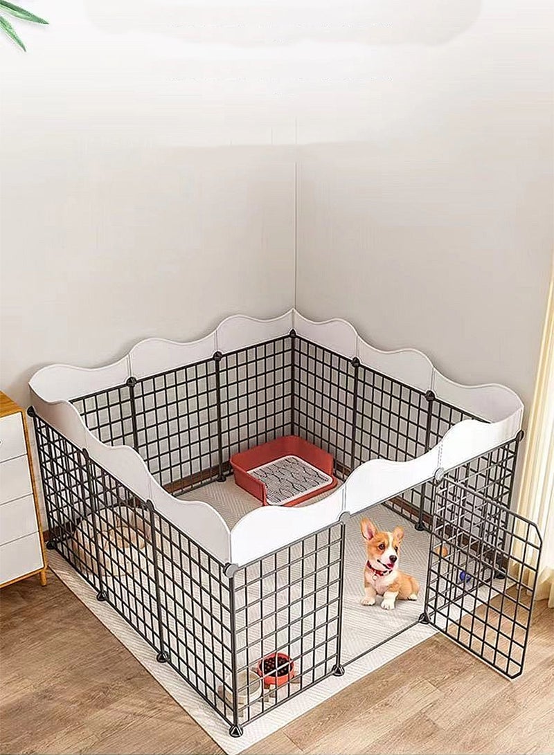كيدل سياج للكلاب الأليفة، بوابة عزل للكلاب الصغيرة، سياج داخلي مركب مجاني، سياج منزلي، قفص للكلاب - Image 1