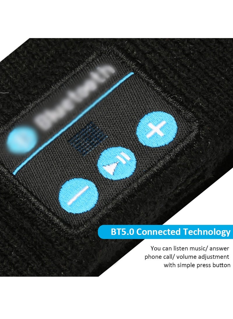 Generic BT5.0 Connected Music Knitted Headband Headwear Headphone  - Image 5