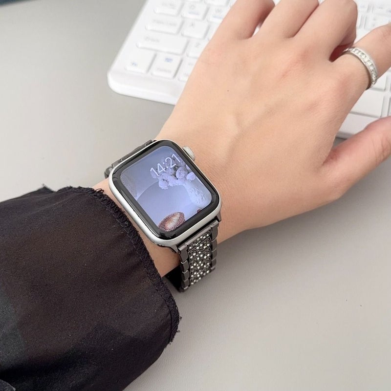 Luxurious Rhinestone Apple Watch Strap For Women Office Party Date Night S11 1 SE Ultra 38 49mm Black 42 44 45 46 49mm - Image 3