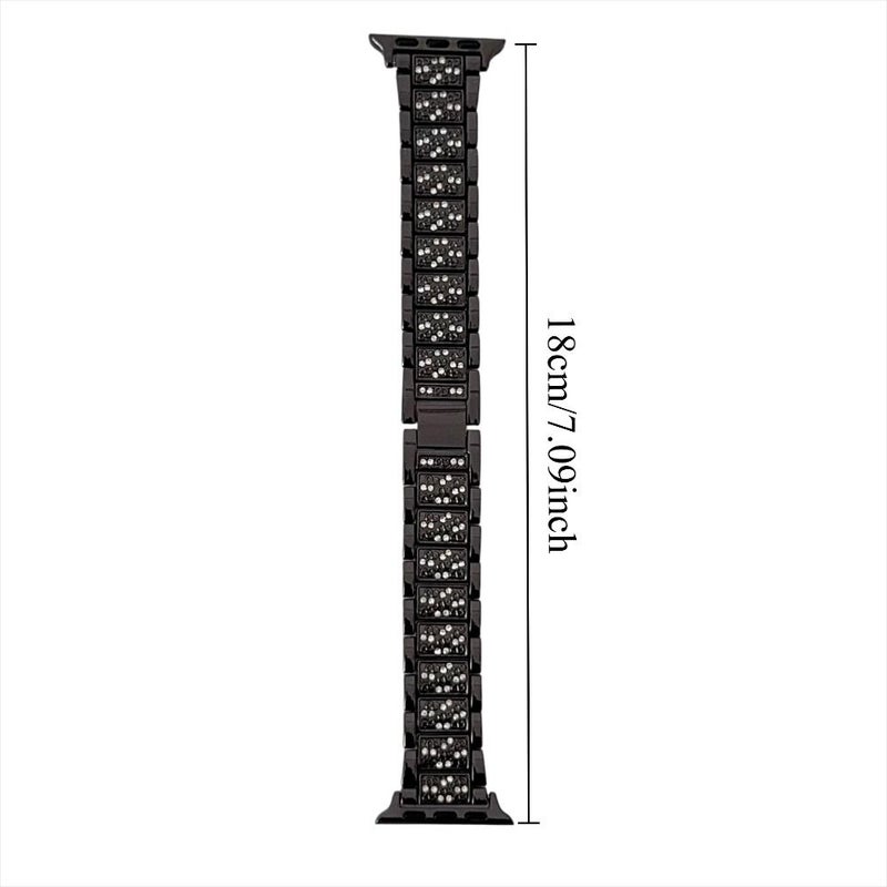 Luxurious Rhinestone Apple Watch Strap For Women Office Party Date Night S11 1 SE Ultra 38 49mm Black 42 44 45 46 49mm - Image 5