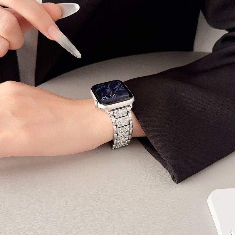 Luxurious Rhinestone Apple Watch Strap For Women Office Party Date Night S11 1 SE Ultra 38 49mm Black 42 44 45 46 49mm - Image 2