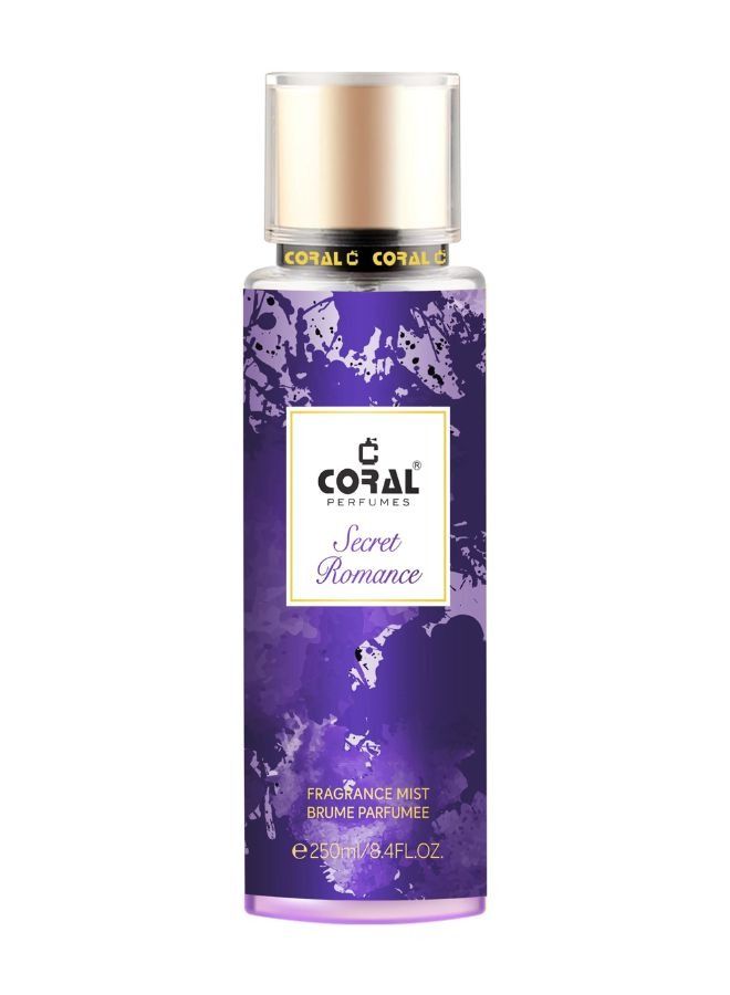 Coral SECRET ROMANCE Women's Fragrance Mist 250ml