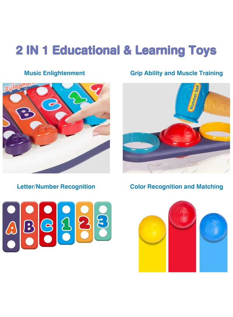 Montessori Toys for 1 Year Old, 2 in 1 Hammer Pounding  Musical Xylophone Toys, Baby Sensory Toys for Toddler 1-3, Learning  Educational Toys, Birthday Gifts for 1 2 3 Year Old Girl Boy - Image 5