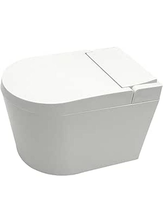White Wall Mounted Bathroom Ashtray With Lid Smokeless Adhesive Indoor Ash Tray Storage Box - Image 1