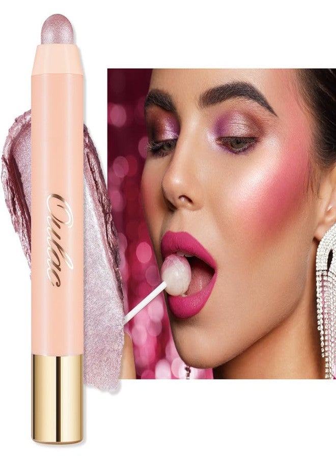 OULAC Pink Opal Metallic Finish Twist-Up Highlight Crayon with Creamy Texture Lightweight, Nourishing & Seamless Blending 8+ Hours Water-Resistant - Image 3