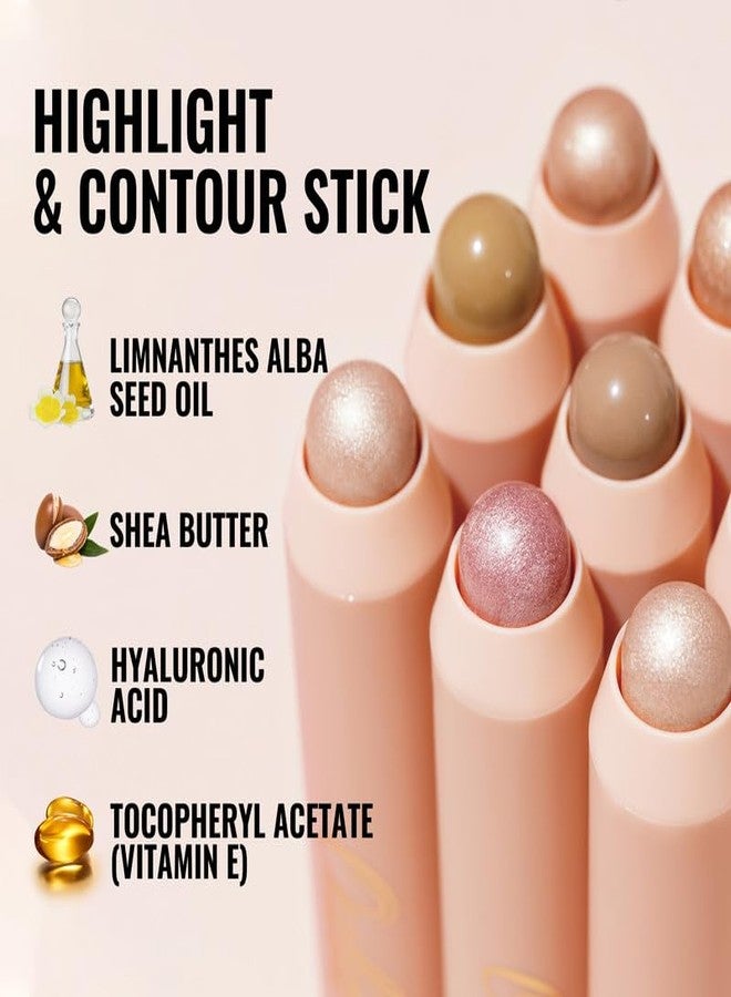 OULAC Pink Opal Metallic Finish Twist-Up Highlight Crayon with Creamy Texture Lightweight, Nourishing & Seamless Blending 8+ Hours Water-Resistant - Image 4