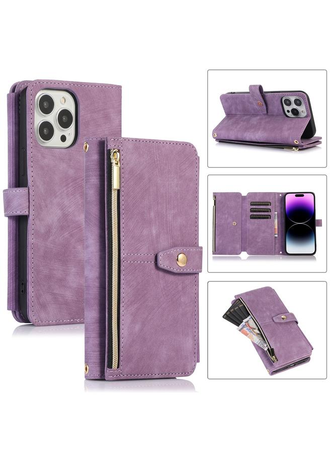 اس-توب جراب لهاتف iPhone 14 Pro Dream 9 - محفظة بطاقات بسحاب من الجلد - Image 1