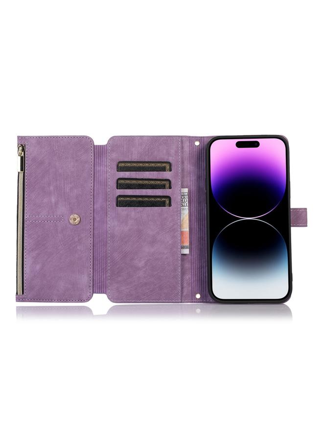 اس-توب جراب لهاتف iPhone 14 Pro Dream 9 - محفظة بطاقات بسحاب من الجلد - Image 4