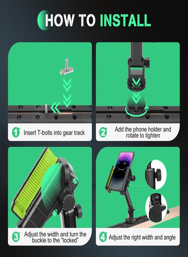 Hikeen Kayak Phone Holder, 360°Adjustable Phone Holder with Long Arm, Kayak Fishing Accessories, Phone Mount Compatible with Smartphone from 4''-7'' - Image 4