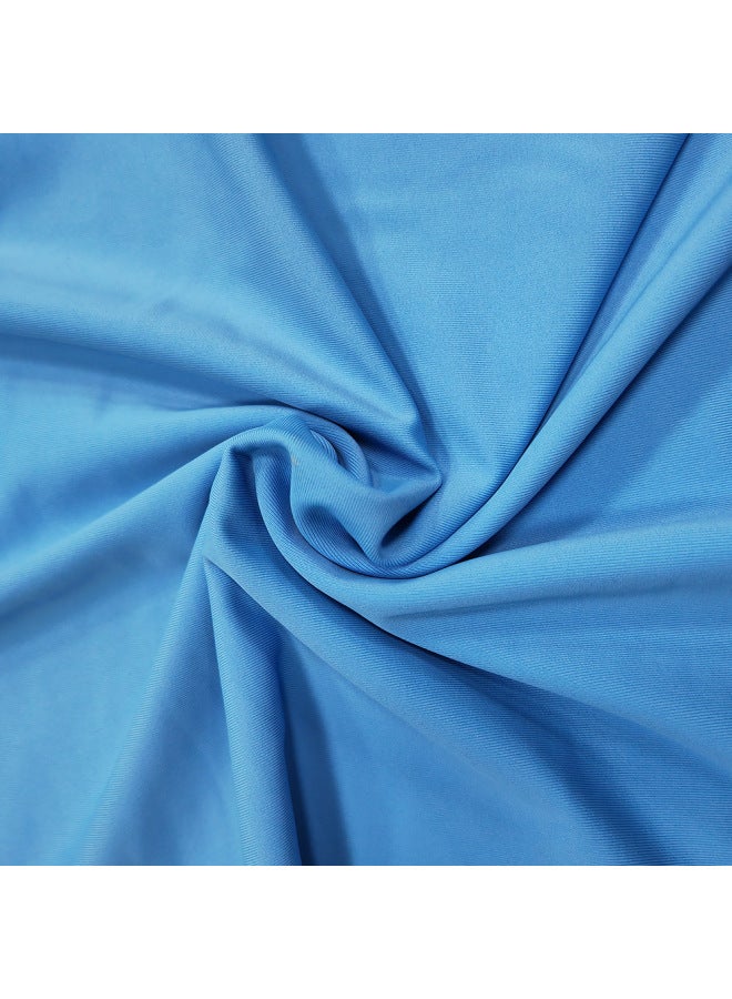 Loquat Spot Women's Split Top Short Sleeve Sun Protection Clothing Snorkeling Clothing Quick-drying Breathable Lycra Clothing Swimwear Ladies-Color:Sky Blue- - Image 4