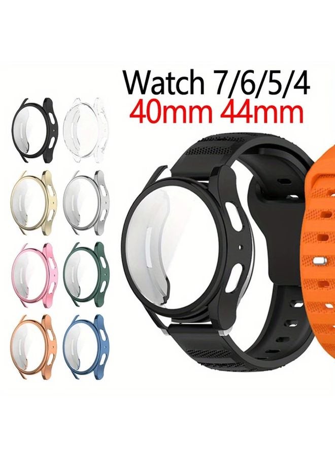 Green Silicone Strap Case For Samsung Galaxy Watch 5 40mm With Screen Protector - Image 4