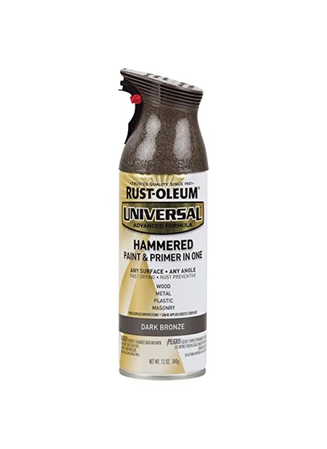 RUST-OLEUM RustOleum 258199 Universal All Surface Hammered Spray Paint 12 oz Dark Bronze  - Image 1