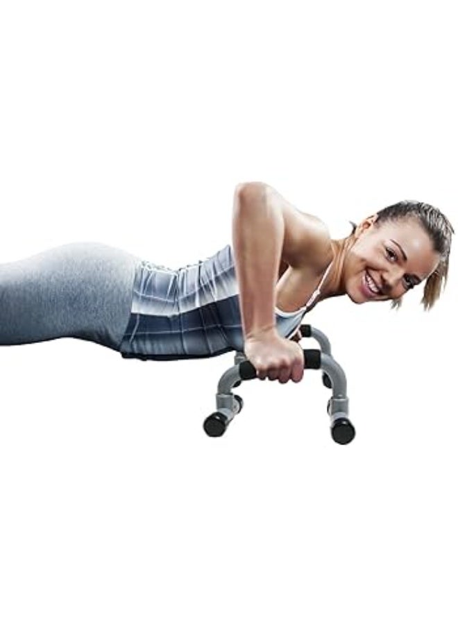 مقابض تمرين الضغط Push Up Bars معدنية بوسائد إسفنجية مريحة – لتقوية الجزء العلوي من الجسم - Image 2