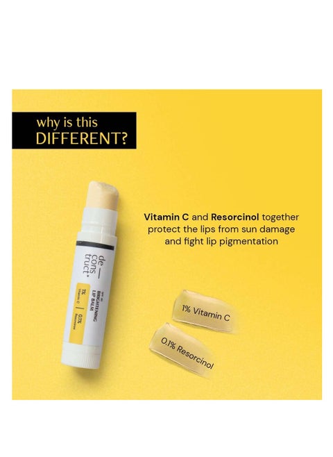 Deconstruct Brightening Lip Balm with SPF 30 | For Dark, Pigmented, Dry, Flaky Lips | Brightens Pigmented Lips | Vitamin C for Dark Lips | SPF 30 for Sun Damage and Discoloration | Lip Balm