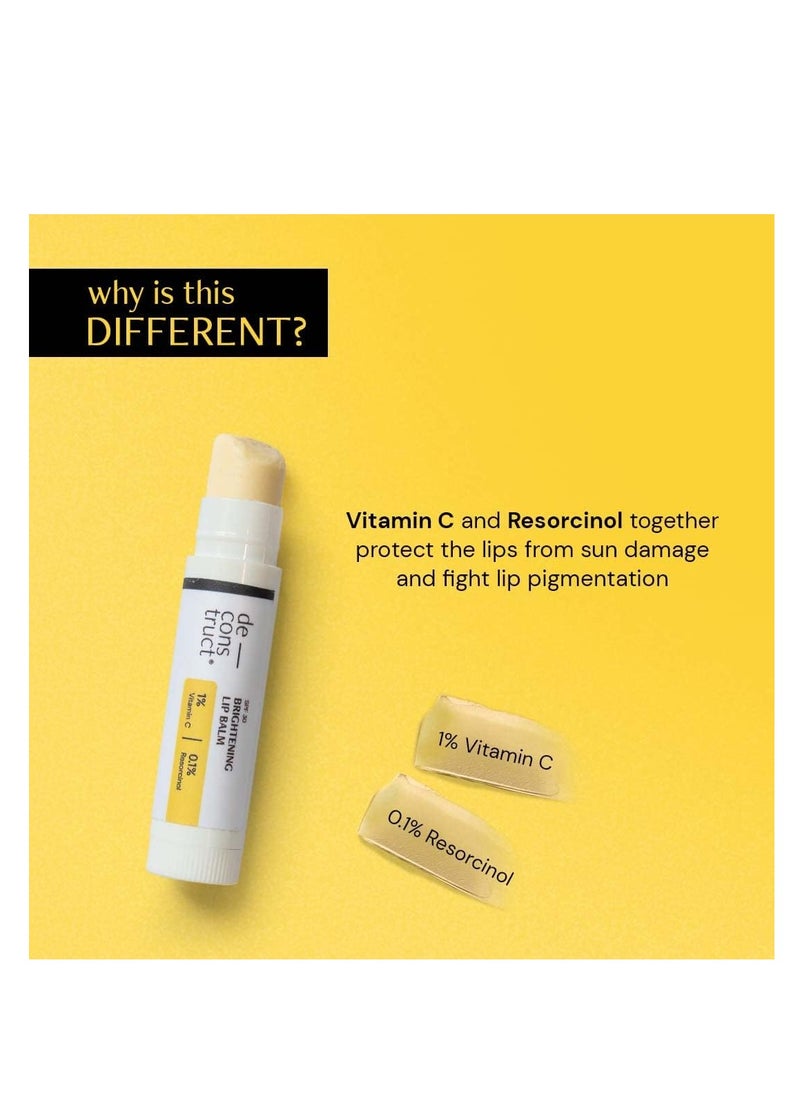 Deconstruct Deconstruct Brightening Lip Balm with SPF 30 | For Dark, Pigmented, Dry, Flaky Lips | Brightens Pigmented Lips | Vitamin C for Dark Lips | SPF 30 for Sun Damage and Discoloration | Lip Balm  - Image 1