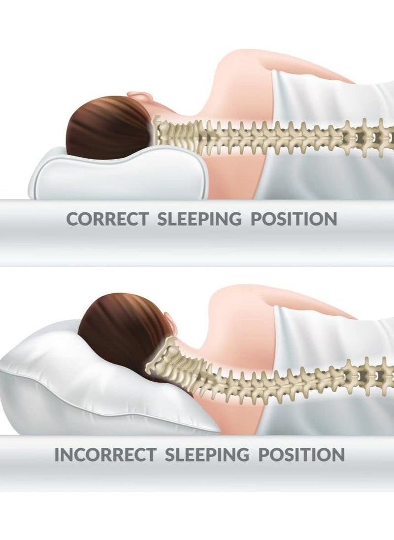 Generic - Orthopedic Memory Foam Pillow – Ergonomic Neck Support for Pain Relief & Comfortable Sleep (Grey) - Image 1
