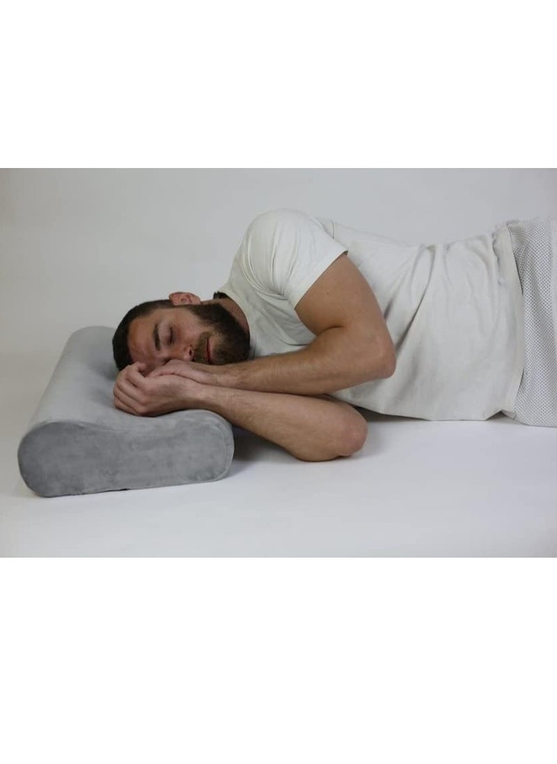 Generic - Orthopedic Memory Foam Pillow – Ergonomic Neck Support for Pain Relief & Comfortable Sleep (Grey) - Image 1