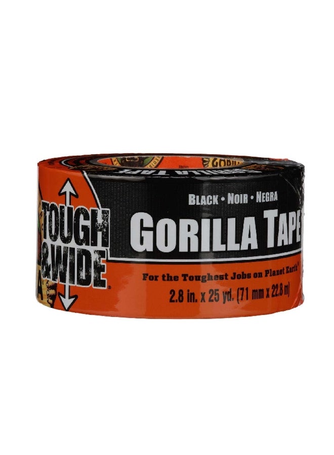 شريط الدكت الأسود العريض والمتين بلاصق مزدوج السمك بعرض 2.88 بوصة وطول 25 ياردة 4595559 - Image 1