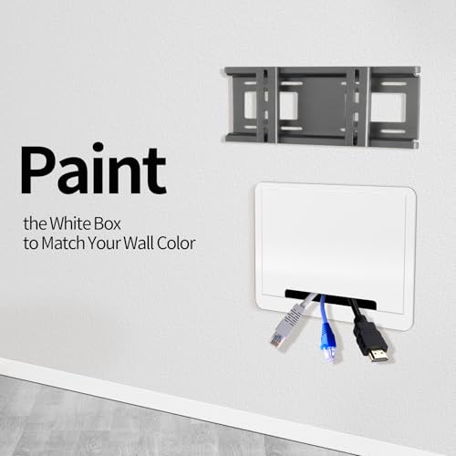 YANWEN in-Wall TV Box, Media Enclosure, 9 Inches Inwall Cable Management, Organize System Devices, Dual Purpose in-Wall Enclosure for TV Home Theater Box, White - Image 5