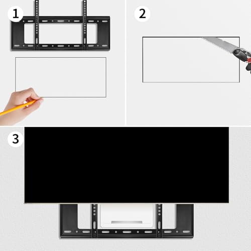 YANWEN in-Wall TV Box, Media Enclosure, 9 Inches Inwall Cable Management, Organize System Devices, Dual Purpose in-Wall Enclosure for TV Home Theater Box, White - Image 4
