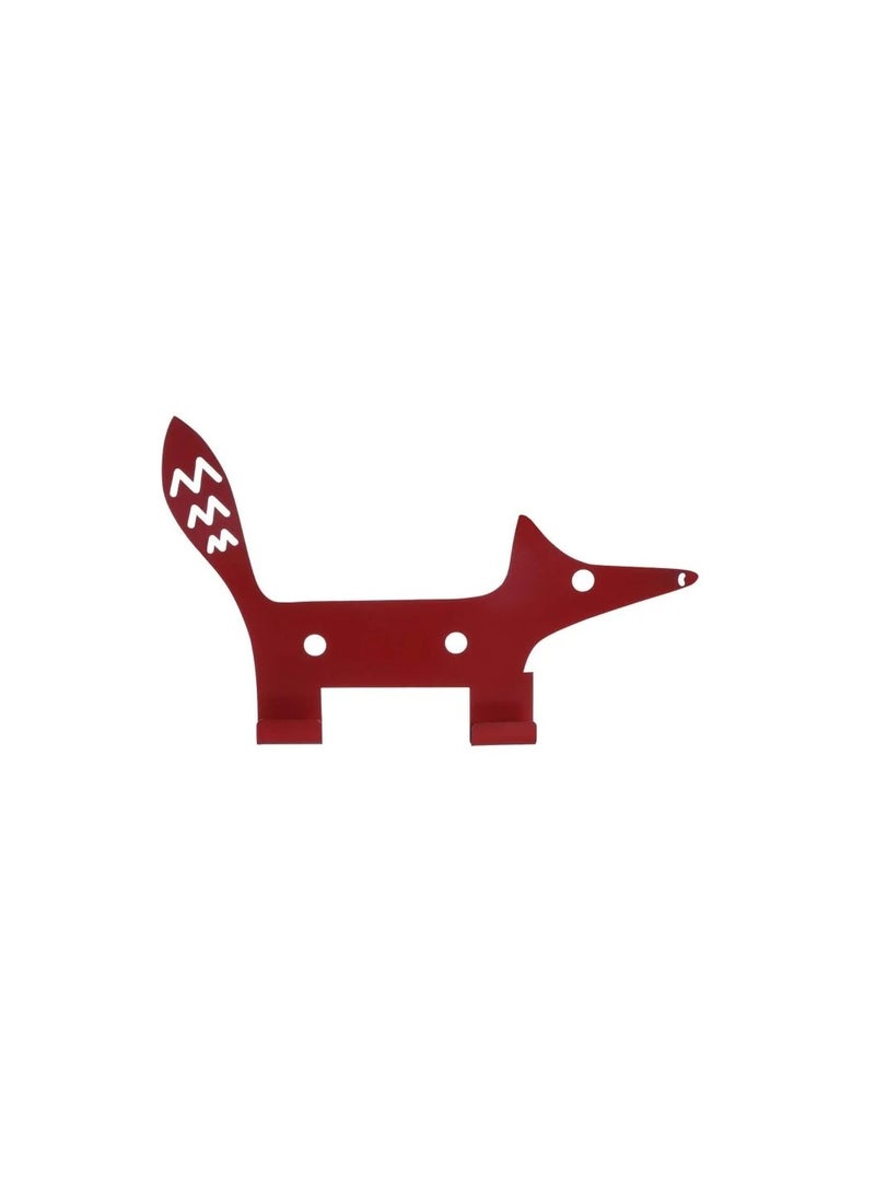 DANUBE HOME Meow Metal Fox Wall Hook – Decorative Animal Wall Hanger For Keys, Coats, Towels, Bags – Rustic Metal Hook For Entryway, Bathroom, Kids Room, Kitchen Decor 25X2X15.5Cm