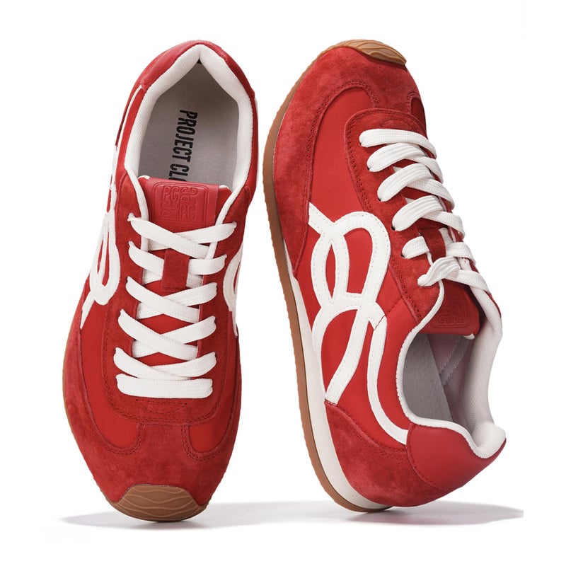 Project Cloud Womens Shoes with Memory Foam Insole Trendy Sneakers for Women - Lightweight & Non-Slip Womens Sneakers Walking Shoes for Women Footwear(Lowy,RED,5.5) - Image 1