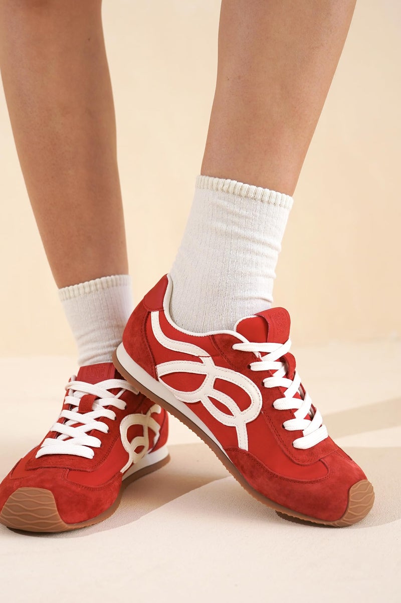 Project Cloud Womens Shoes with Memory Foam Insole Trendy Sneakers for Women - Lightweight & Non-Slip Womens Sneakers Walking Shoes for Women Footwear(Lowy,RED,5.5) - Image 2
