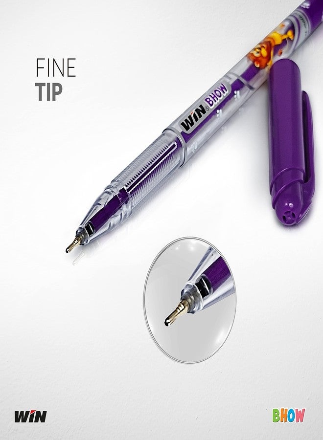 دبليو آي أن أقلام حبر جاف من وين بهاو | 30 قلمًا أسود | أقلام بتصميم الأسد | رأس 0.7 مم لكتابة سلسة | هيكل شفاف خفيف الوزن | مثالية للاستخدام في المدرسة والجامعة والعمل | قلم حبر جاف اقتصادي - Image 3