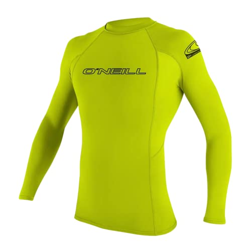O'Neill Youth Basic Skins UPF 50+ Long Sleeve Rash Guard, Lime, 12 - Image 5