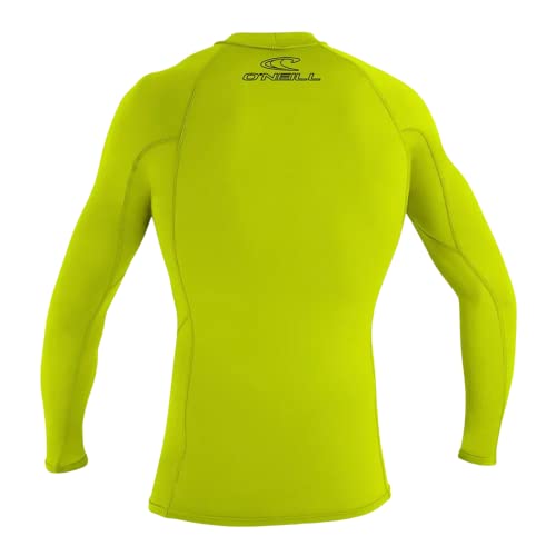 O'Neill Youth Basic Skins UPF 50+ Long Sleeve Rash Guard, Lime, 12 - Image 3