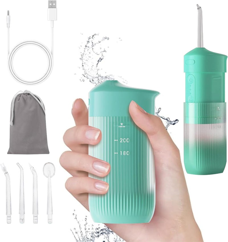 houscly Treated anti-rust metal Portable Water Flosser for Teeth Travel Mini Small Water Flosser Compact Electric Oral Irrigator Dental Flossing for Teeth Cleaning Cordless Advanced Tonsil Stone Kids Adults Braces All consumer tier purchase options - Image 1