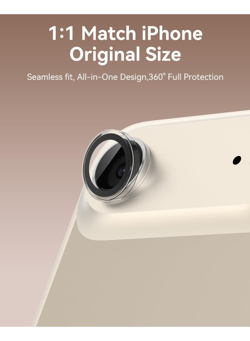 RAPTIC درع زجاجي هوائي HD لجهاز آيفون AIR 9H واقي عدسة الكاميرا مع حلقة معدنية سبائكية [عبوة 2] - Image 4