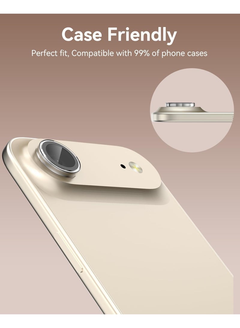 RAPTIC درع زجاجي هوائي HD لجهاز آيفون AIR 9H واقي عدسة الكاميرا مع حلقة معدنية سبائكية [عبوة 2] - Image 5