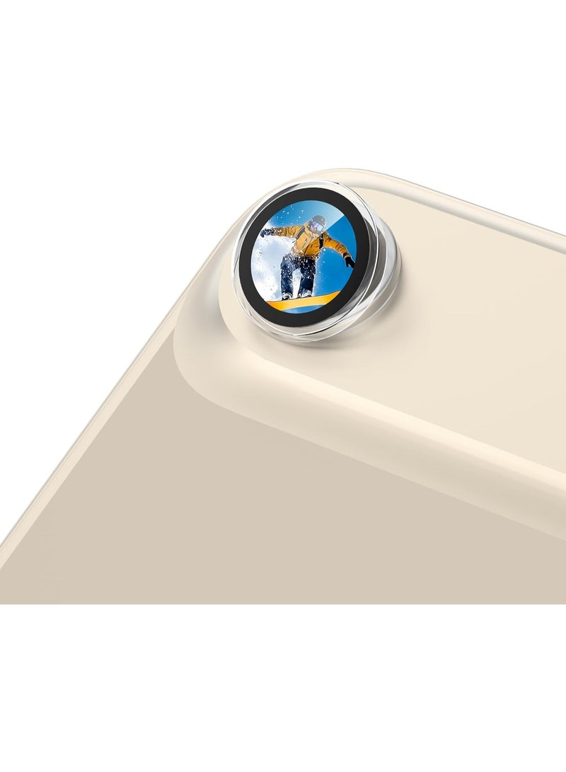 RAPTIC درع زجاجي هوائي HD لجهاز آيفون AIR 9H واقي عدسة الكاميرا مع حلقة معدنية سبائكية [عبوة 2] - Image 1