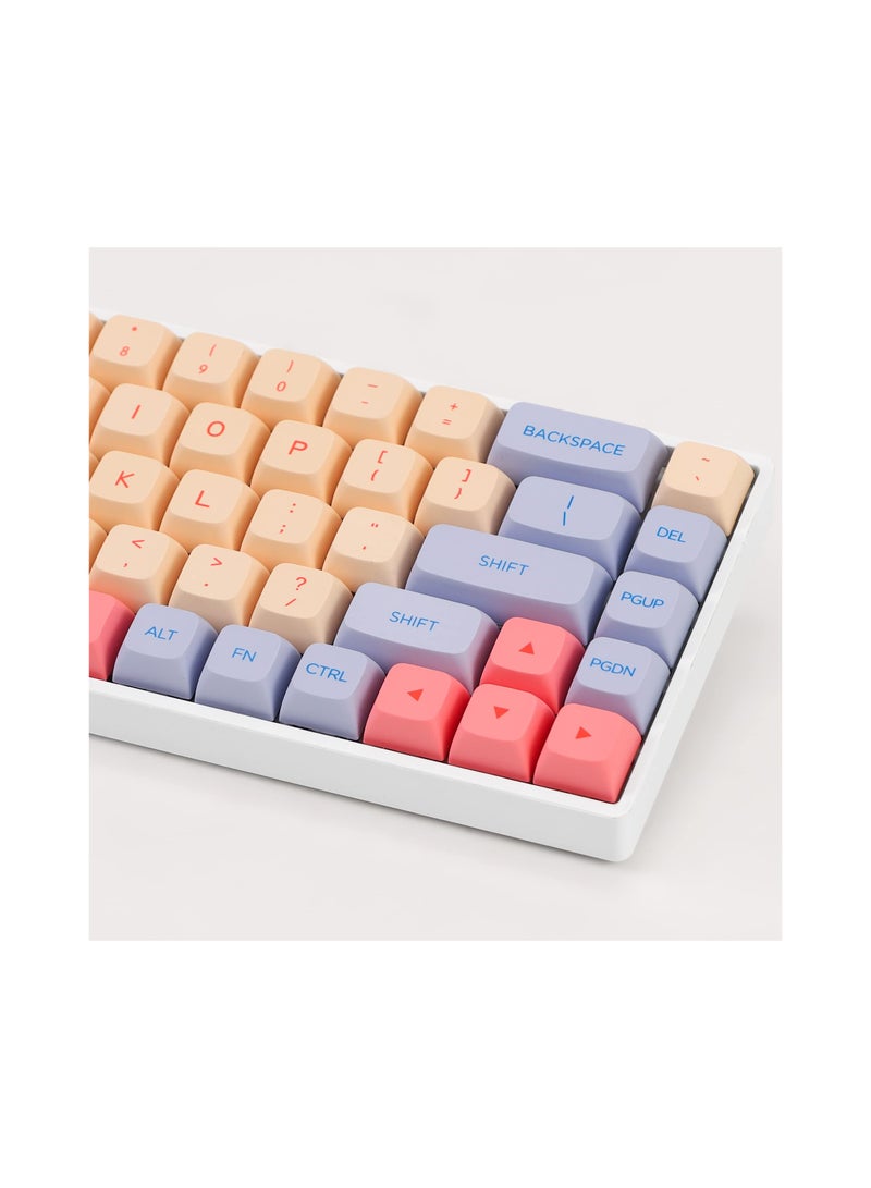 SYOSI SYOSI Keycaps, 132 Keys Marshmallow Keycaps Set, XDA Profile and Dye-Sublimation Cute Keycaps for Cherry Gateron MX Switches Mechanical Keyboard  - Image 2