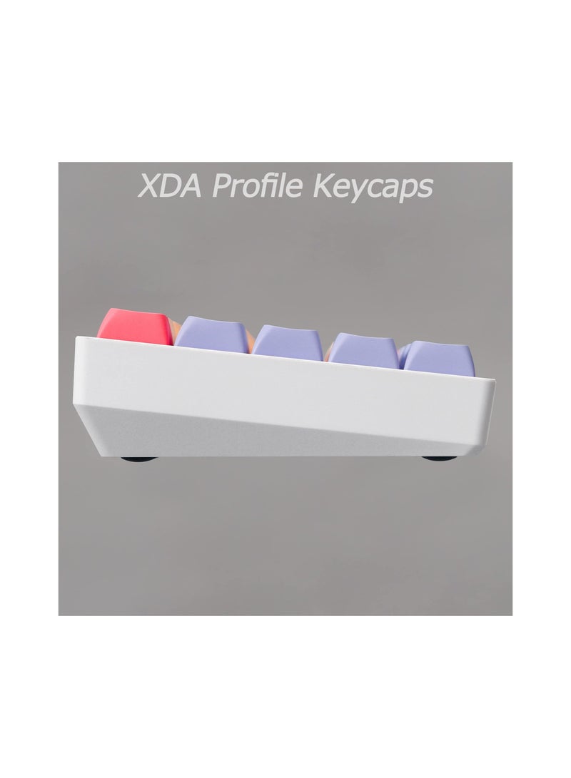 SYOSI SYOSI Keycaps, 132 Keys Marshmallow Keycaps Set, XDA Profile and Dye-Sublimation Cute Keycaps for Cherry Gateron MX Switches Mechanical Keyboard  - Image 5