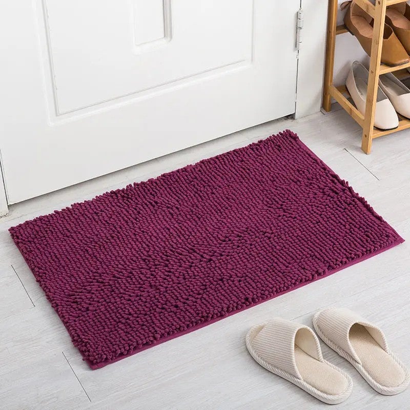 Y&D Chenille Bath Mat Non-Slip Super Absorbent, Quick-Dry Floor Rug for Bathroom, Kitchen & Bedroom, Eco-Friendly with Latex Anti-Skid Backing - Image 1