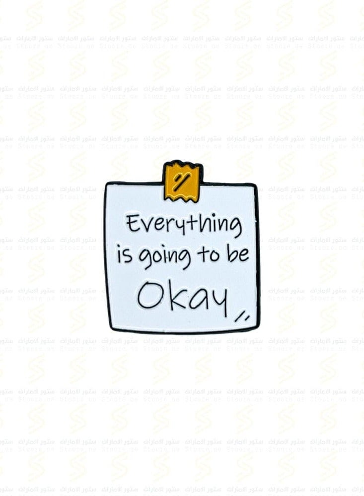 اكنور ملصق اقتباس تحفيزي - هدية ملصق "كل شيء سيكون على ما يرام" للحقائب والهواتف المحمولة وأجهزة الكمبيوتر المحمولة وحقائب الظهر والجدران والأبواب والسيارات وأجهزة الكمبيوتر المحمولة - Image 1