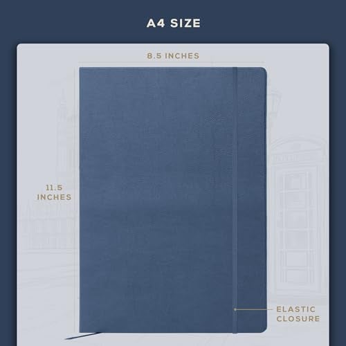 BEECHMORE BOOKS Blank Sheet Music Notebook – A4 8.5x11.5 for Songwriters, Musicians & Composers, 156 Thick 120gsm Pages, 10-Staff Perforated Sheets, Vegan Leather Hardcover, Elastic Closure, Gift Box - Image 3