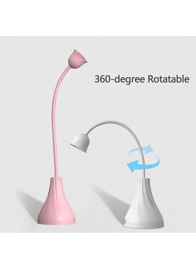 Desktop Rechargeable Manicure Lamp Nail Patch Mini Quick-drying Phototherapy Machine 360-degree Rotatable Rose-shaped Curing Lamp