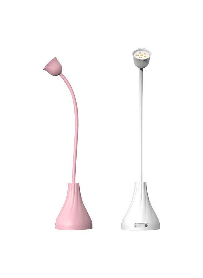 Desktop Rechargeable Manicure Lamp Nail Patch Mini Quick-drying Phototherapy Machine 360-degree Rotatable Rose-shaped Curing Lamp