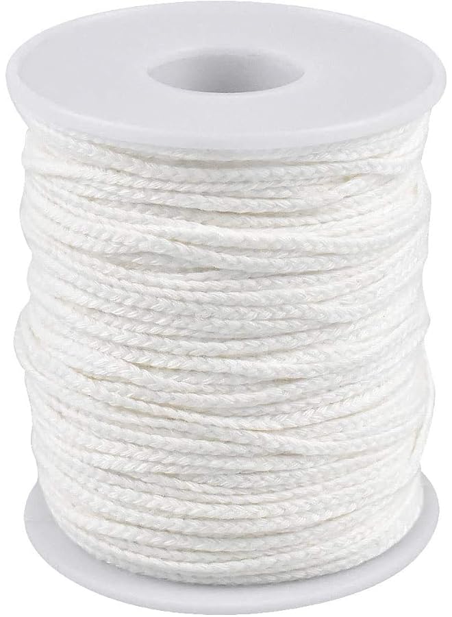 erorex 2 Roll 61M Lots Organic Spool Of Cotton Braid Candle Wick Candle Wick Sustainers Wick Tabs Diy Candle Making Accessories Candle Wicks Core Candle Making - Image 1