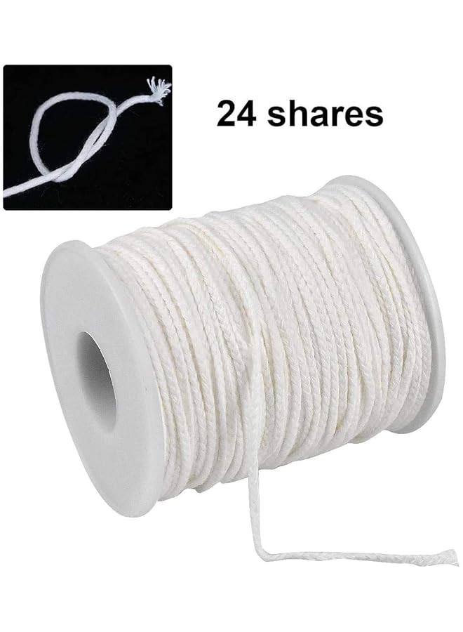 erorex 2 Roll 61M Lots Organic Spool Of Cotton Braid Candle Wick Candle Wick Sustainers Wick Tabs Diy Candle Making Accessories Candle Wicks Core Candle Making - Image 5