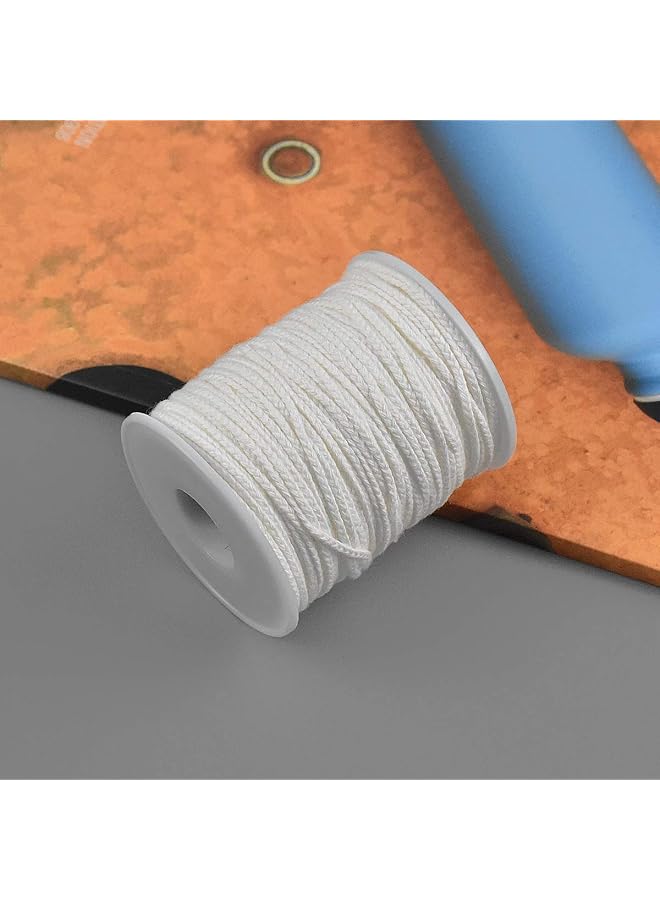 erorex 2 Roll 61M Lots Organic Spool Of Cotton Braid Candle Wick Candle Wick Sustainers Wick Tabs Diy Candle Making Accessories Candle Wicks Core Candle Making - Image 3
