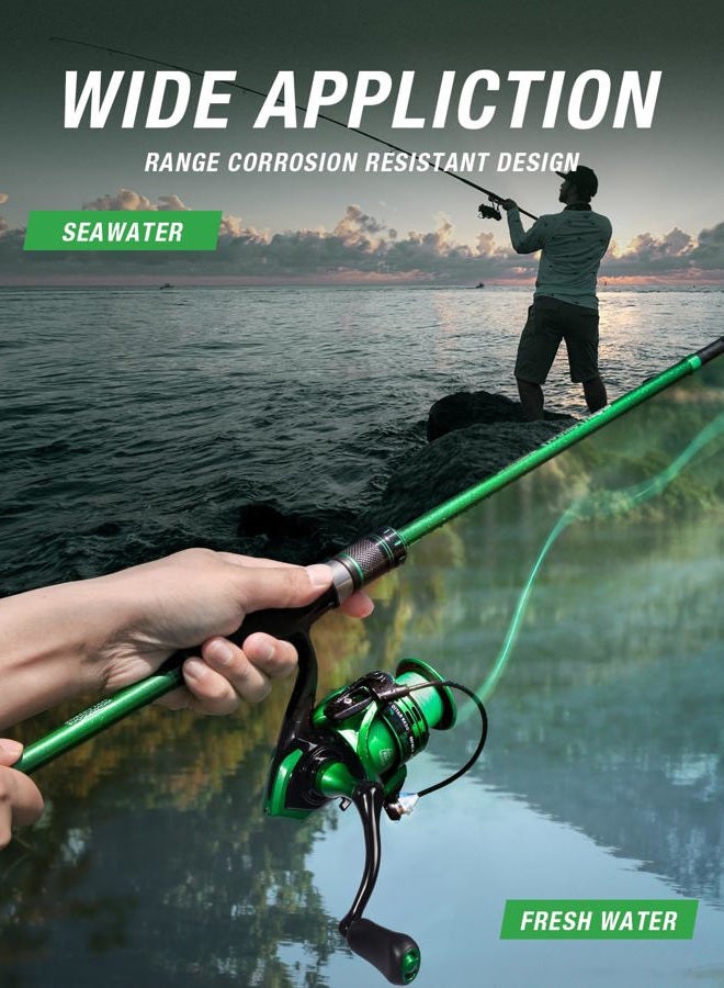 Ghosthorn Fishing Rod and Reel Combo, Graphite Telescoping Fishing Pole Collapsible Travel Compact Rod for Freshwater Saltwater Fishing Gifts for Men Women - Image 5