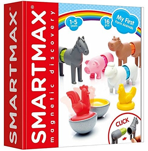 SmartMax My First Farm Animals STEM Magnetic Discovery Building Set with Soft Animals for Ages 1-5 - Image 3