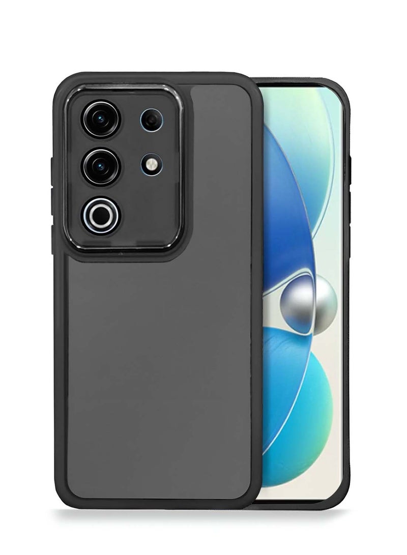 Wtech Itel S25 Ultra 4G 2024 Soft Transparent TPU Silicone Ultra Thin Phone Stylish Electroplated Camera Border Back Case Cover - Black - Image 1