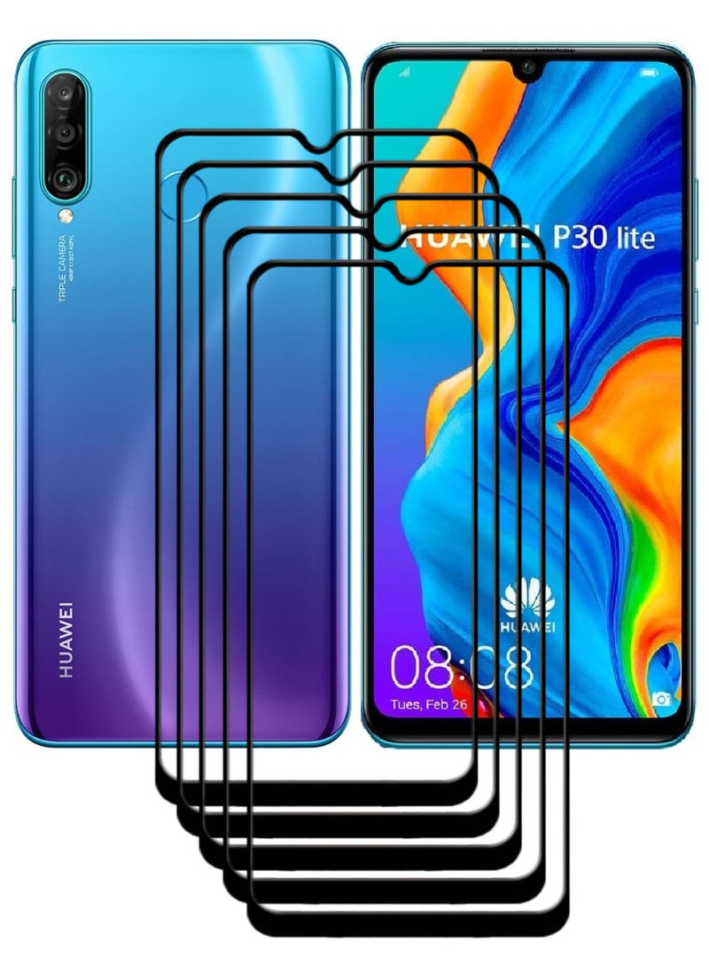 ACLIX 5 Pieces Antistatic ESD Dustproof Premium Quality High Definition Tempered Glass Screen Protector Designed For Huawei P30 lite - Image 1