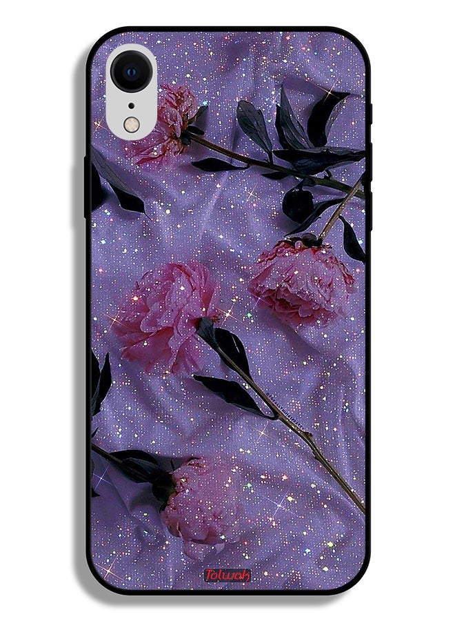 Tolwak Apple iPhone XR Protective Case Glitter Roses - Image 2